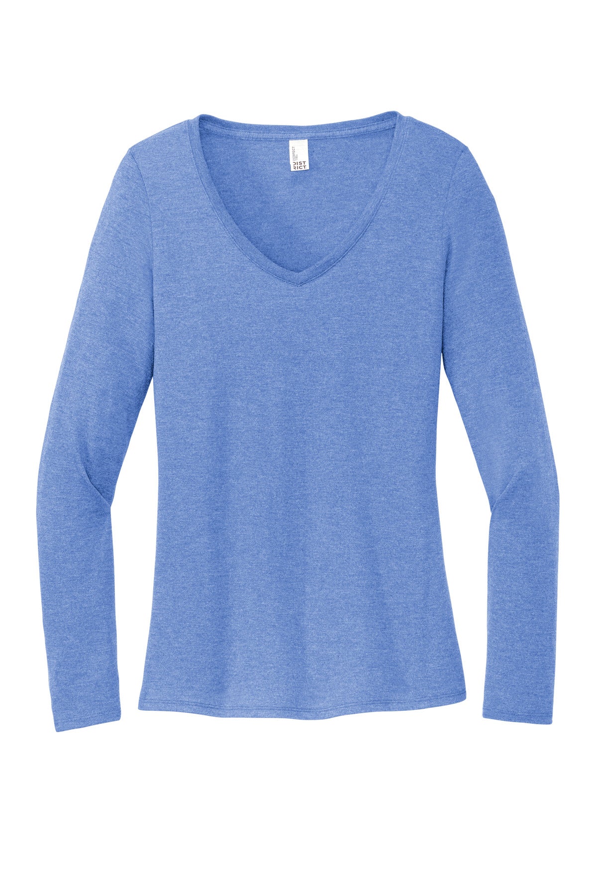 District Women's Perfect Tri Long Sleeve V-Neck Tee - Maritime Frost