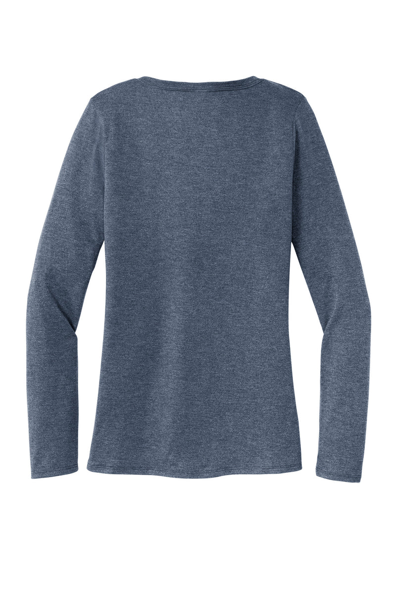District Women's Perfect Tri Long Sleeve V-Neck Tee - Navy Frost