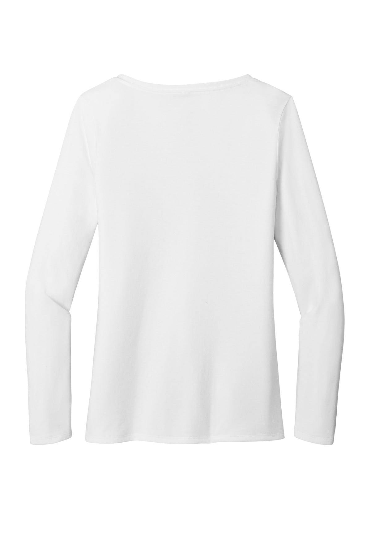 District Women's Perfect Tri Long Sleeve V-Neck Tee - White