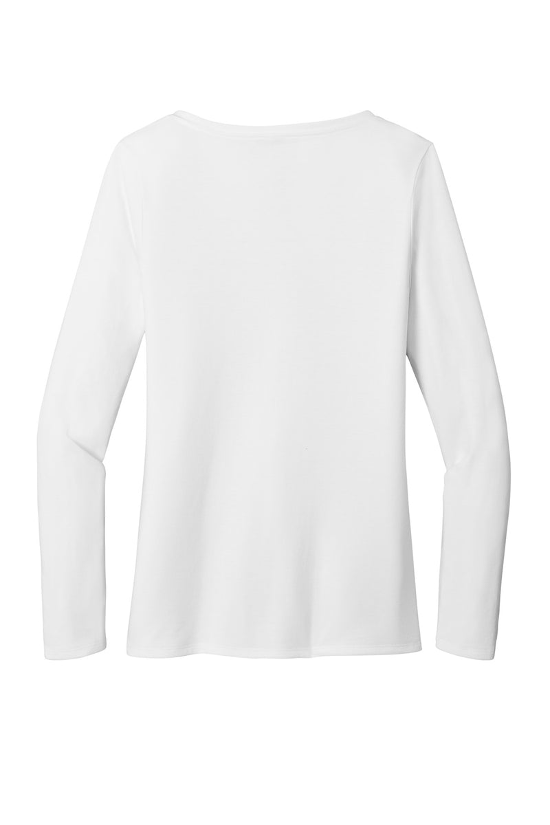 District Women's Perfect Tri Long Sleeve V-Neck Tee - White