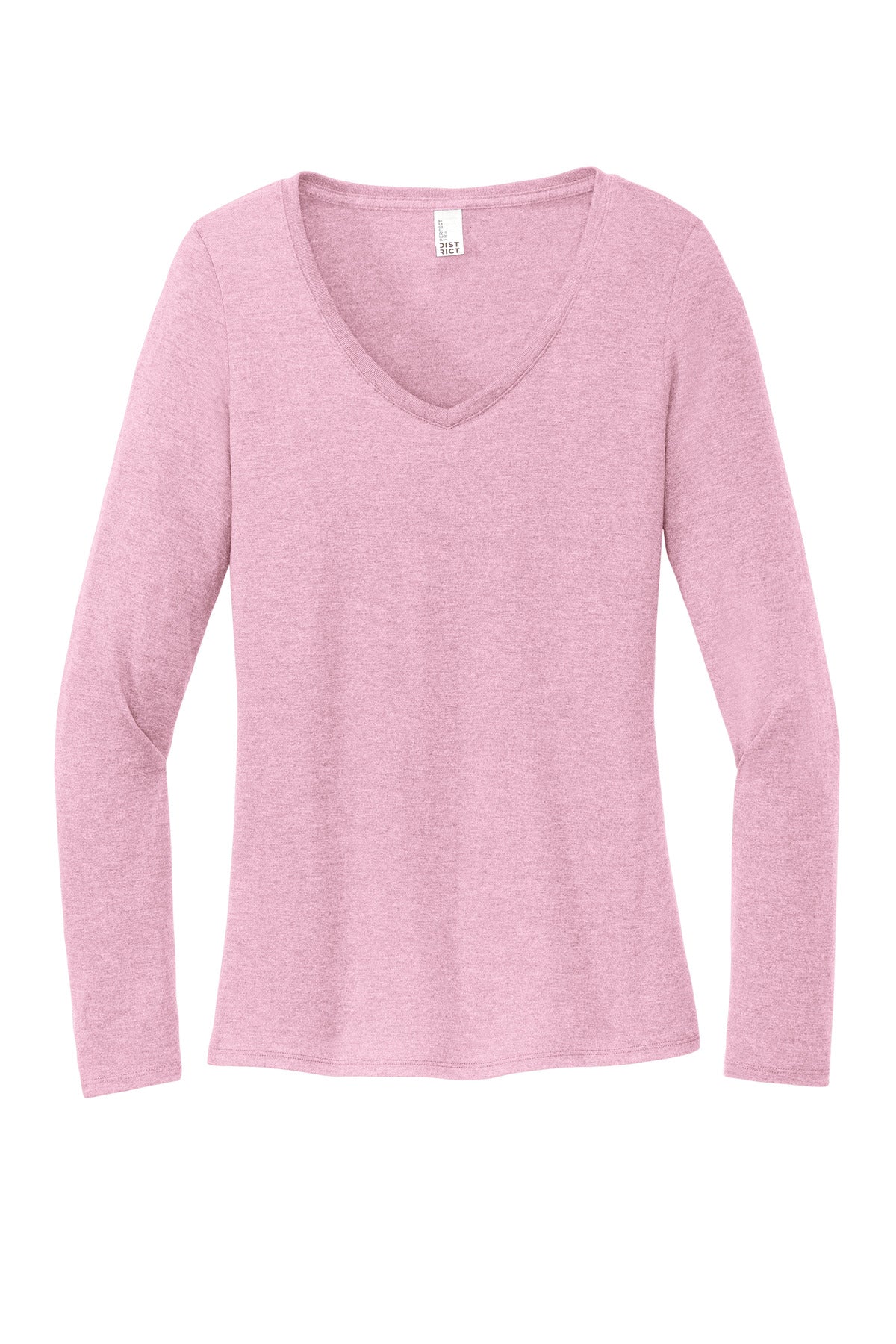 District Women's Perfect Tri Long Sleeve V-Neck Tee - Wisteria Heather