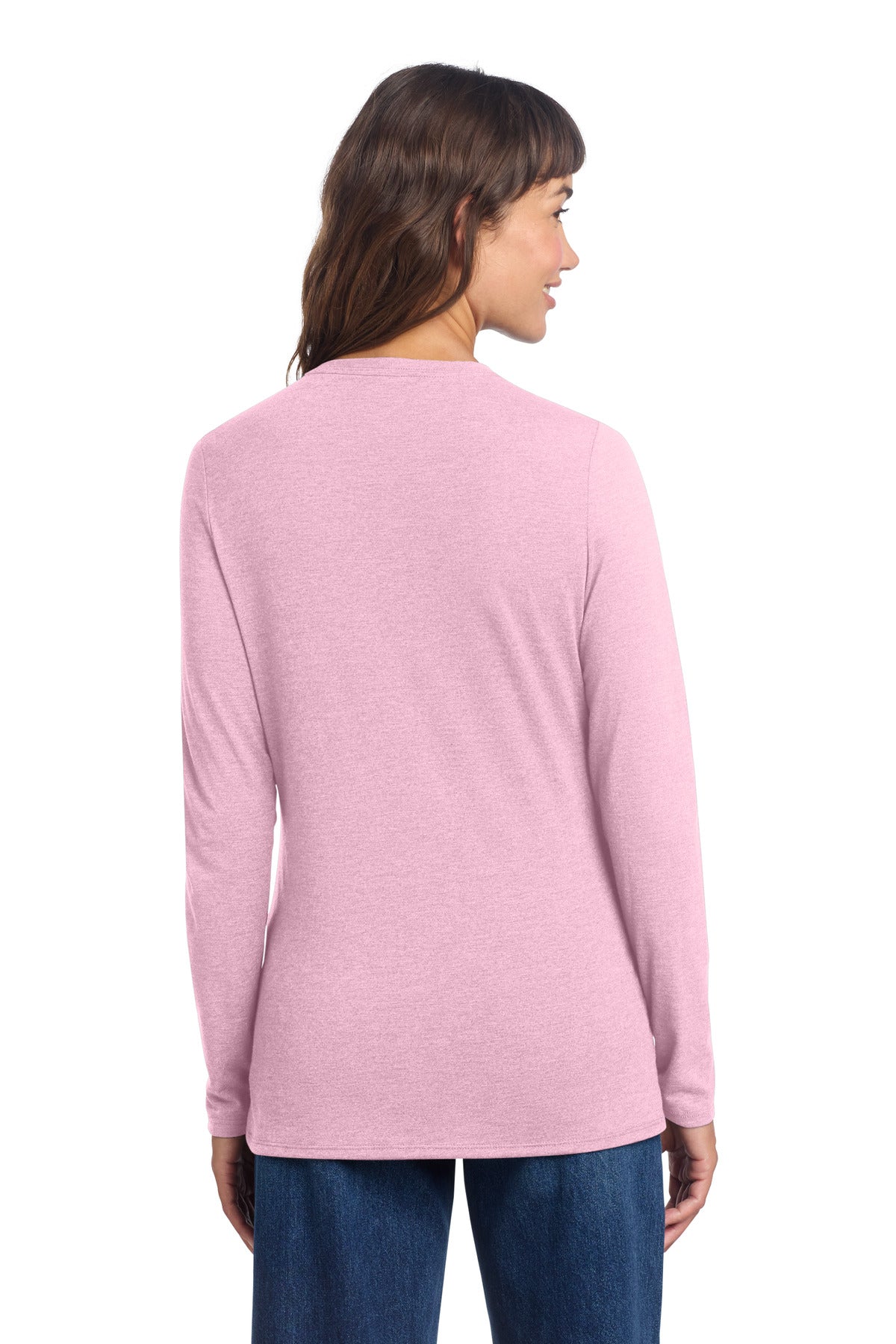District Women's Perfect Tri Long Sleeve V-Neck Tee - Wisteria Heather