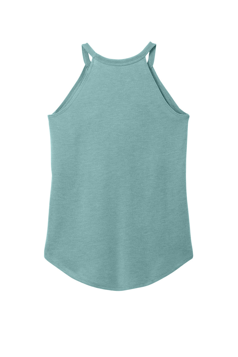 District   Women's Perfect Tri  Rocker Tank - Heathered Eucalyptus Blue