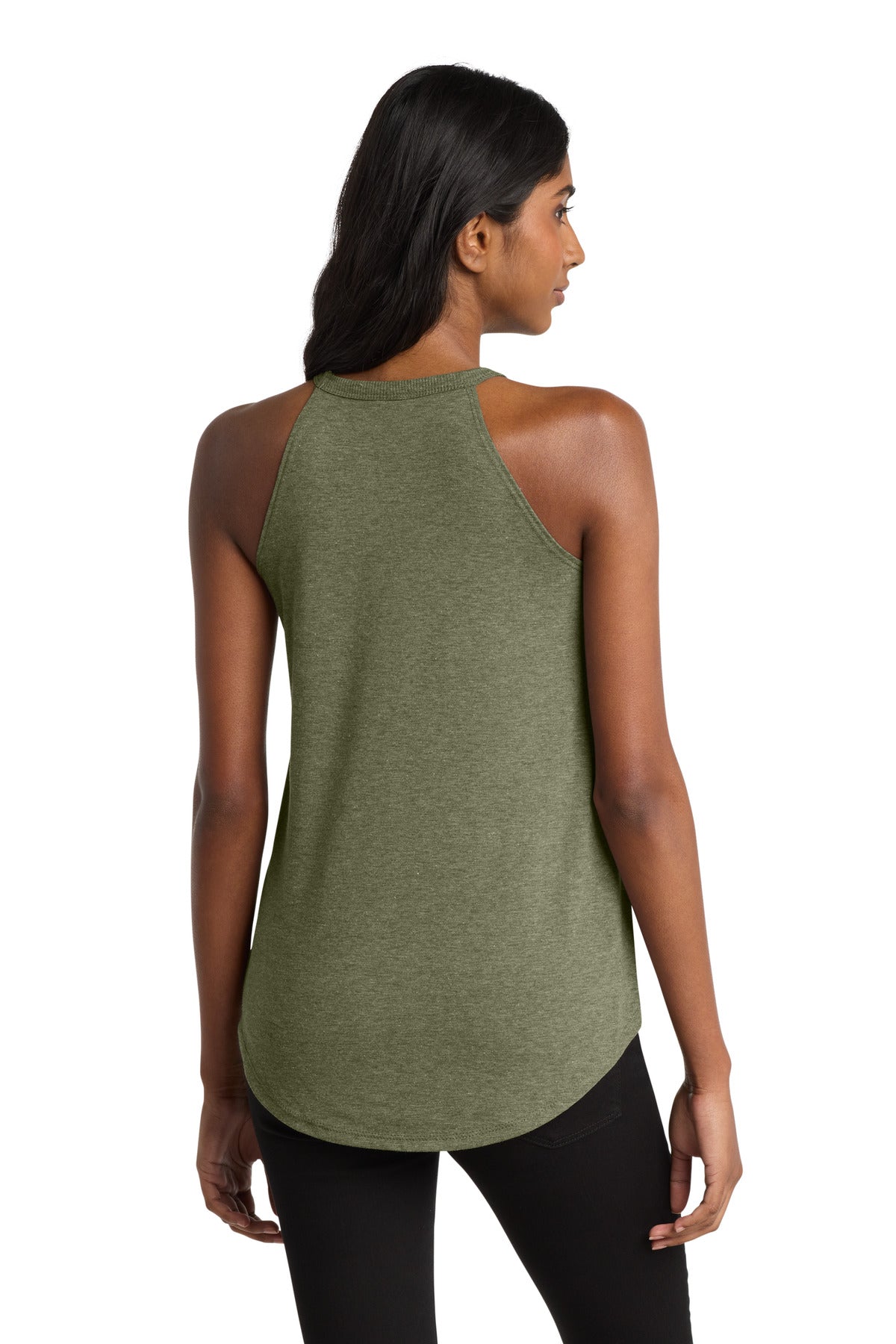 District   Women's Perfect Tri  Rocker Tank - Military Green Frost