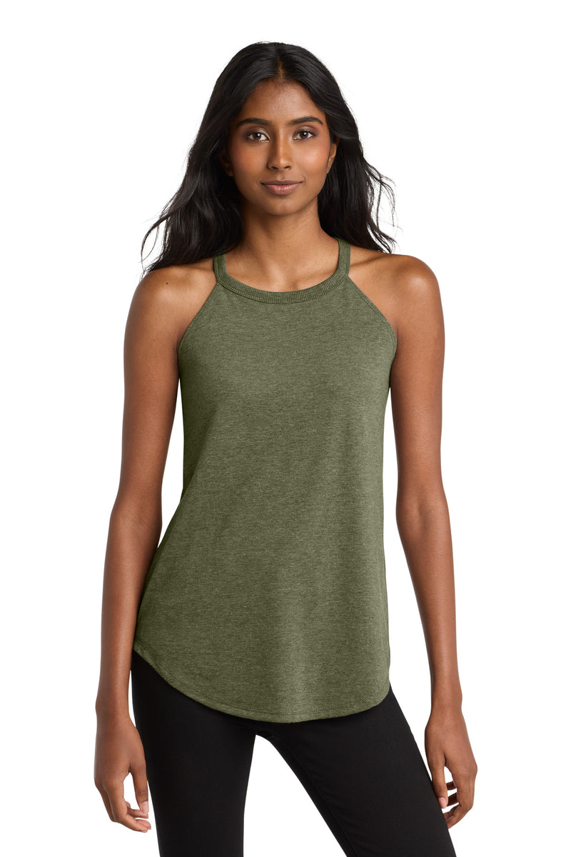 District   Women's Perfect Tri  Rocker Tank - Military Green Frost