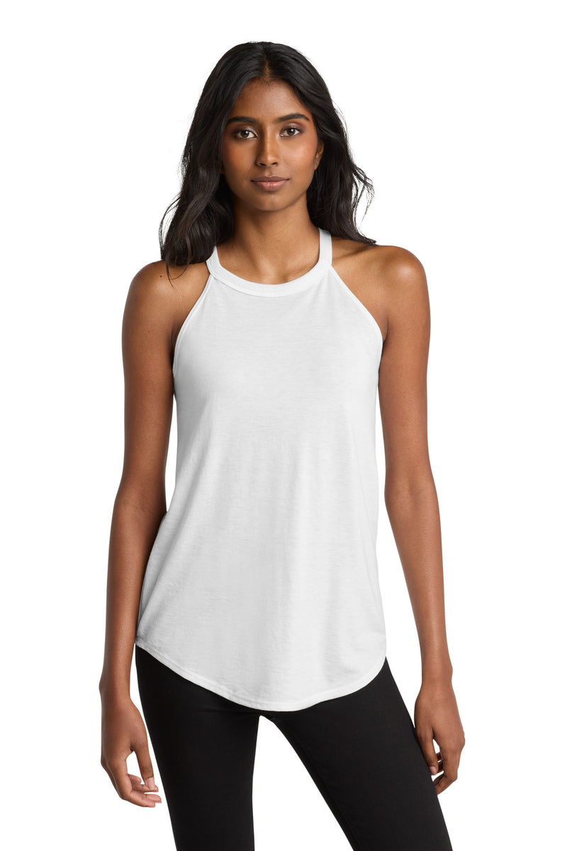 District   Women's Perfect Tri  Rocker Tank - White