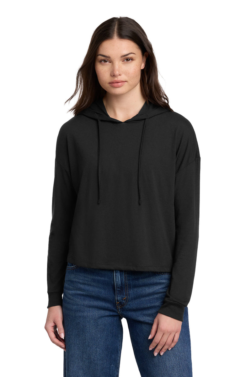 District Women's Perfect Tri Midi Long Sleeve Hoodie - Black