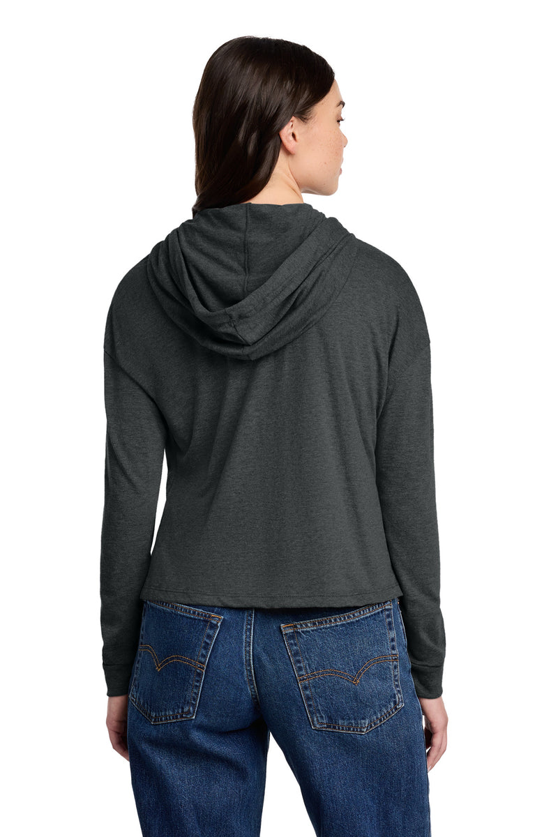 District Women's Perfect Tri Midi Long Sleeve Hoodie - Black Frost