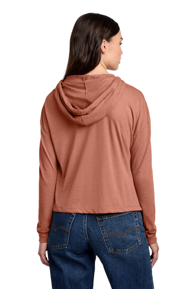 District Women's Perfect Tri Midi Long Sleeve Hoodie - Desert Rose Heather