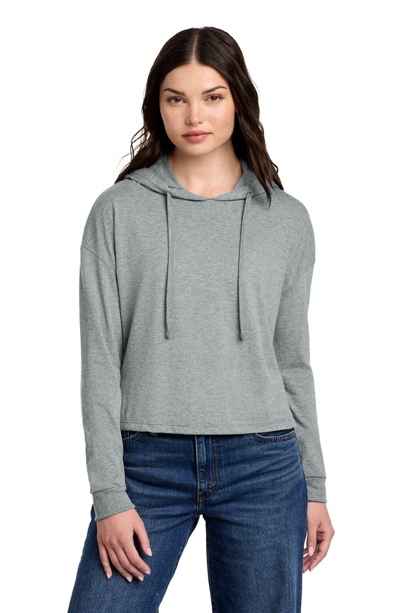District Women's Perfect Tri Midi Long Sleeve Hoodie - Grey Frost
