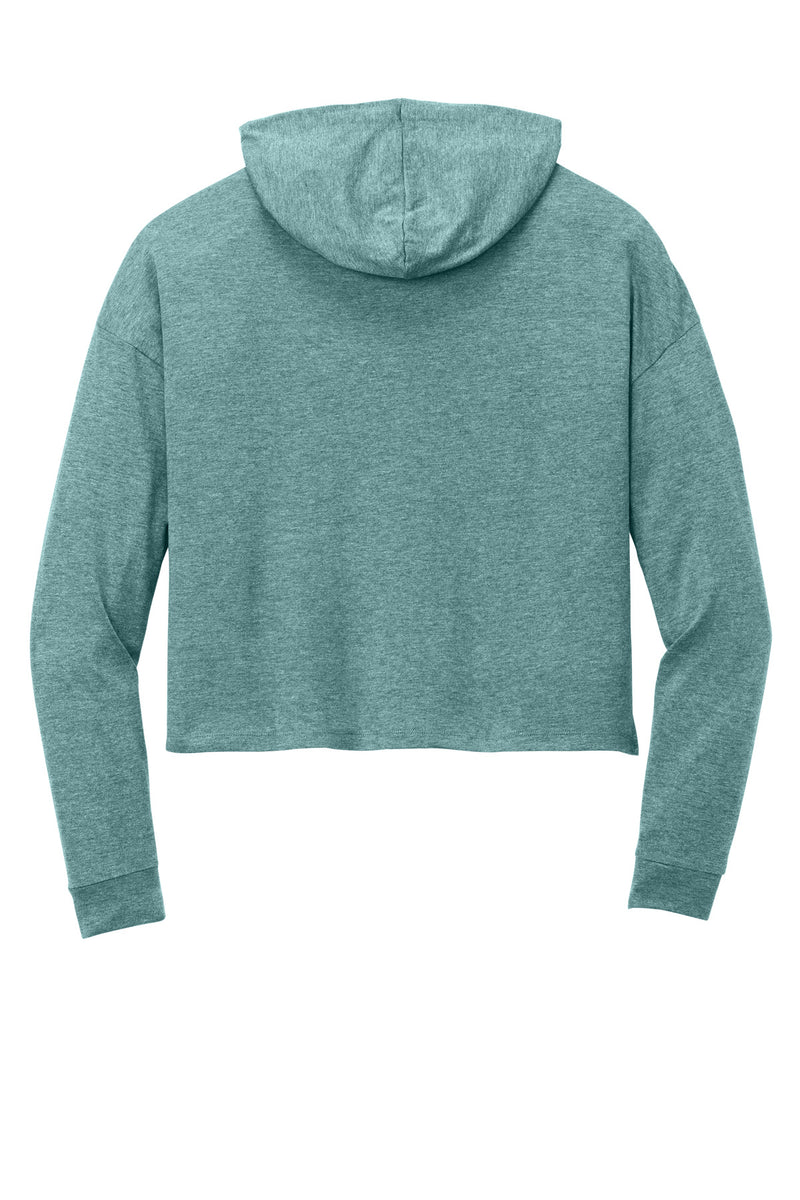 District Women's Perfect Tri Midi Long Sleeve Hoodie - Heathered Eucalyptus Blue