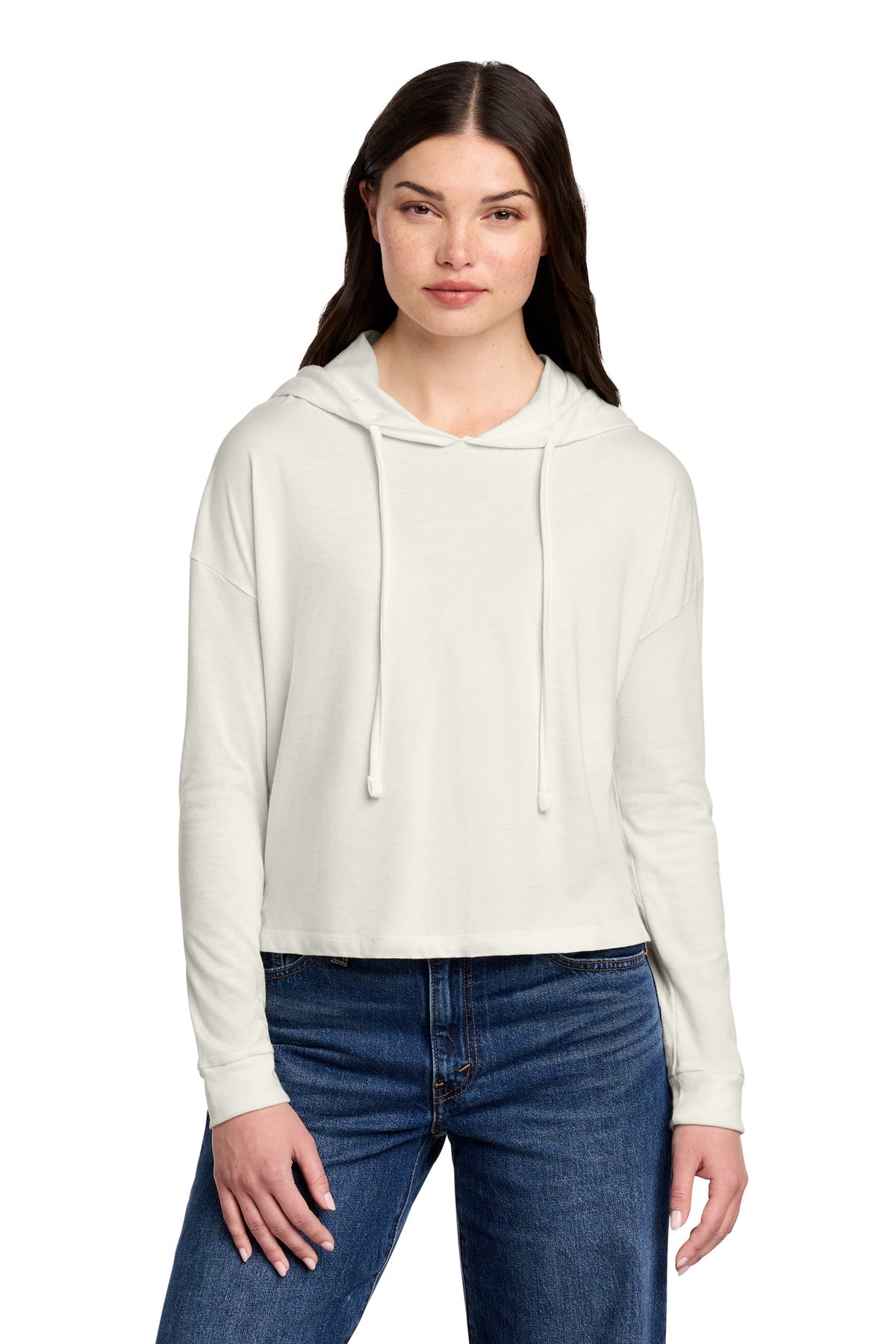 District Women's Perfect Tri Midi Long Sleeve Hoodie - Natural