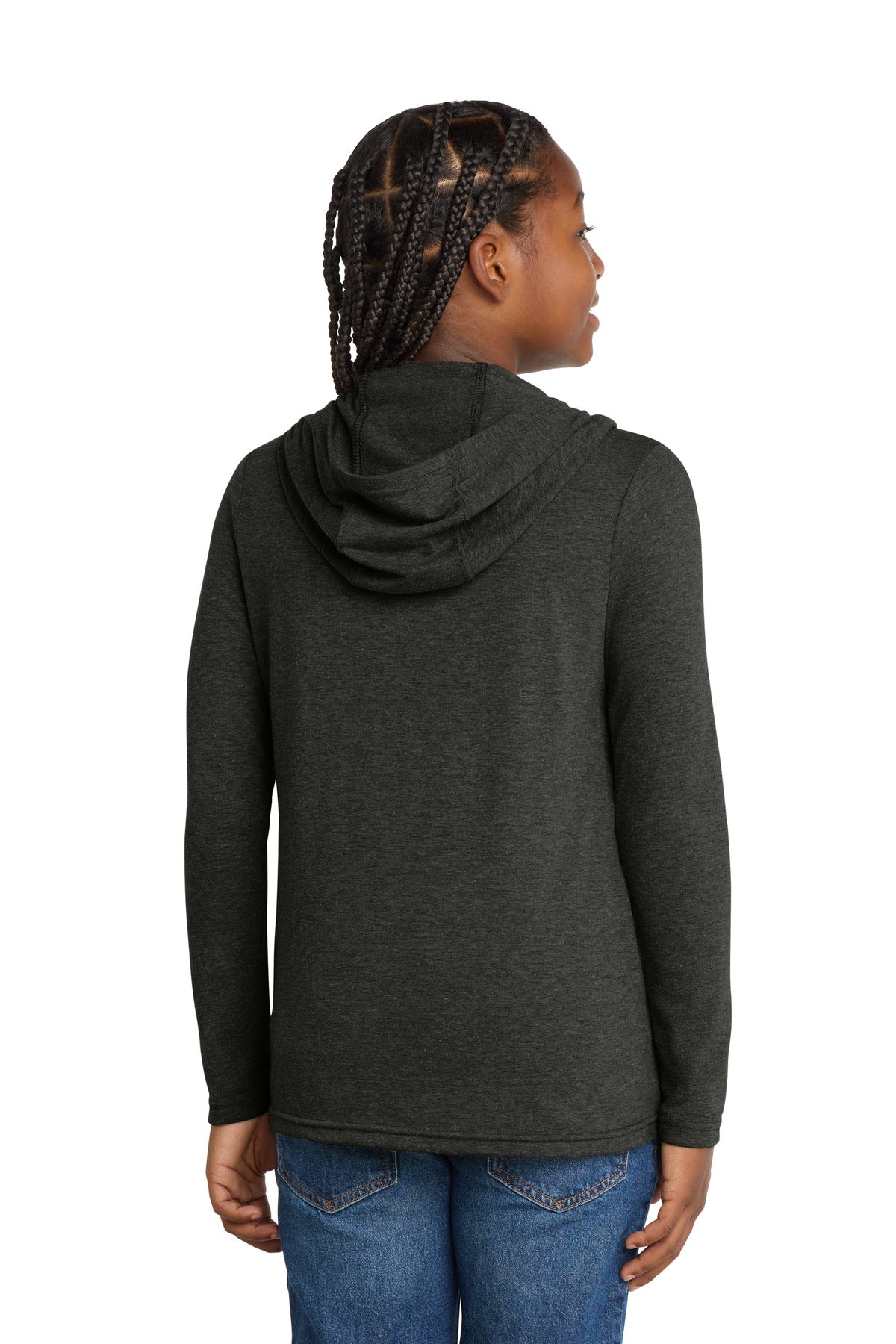 District  Youth Perfect Tri  Long Sleeve Hoodie - Black Frost
