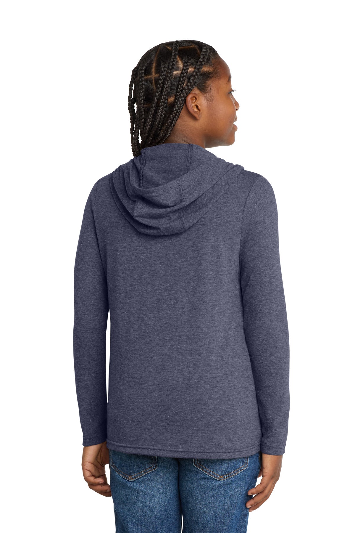 District  Youth Perfect Tri  Long Sleeve Hoodie - Navy Frost