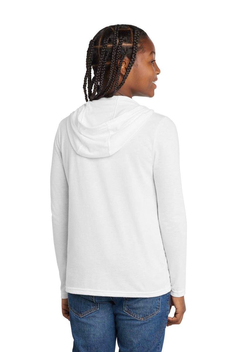 District  Youth Perfect Tri  Long Sleeve Hoodie - White