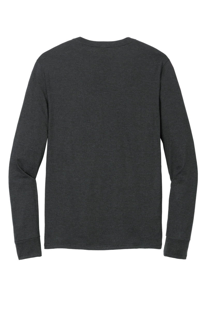 District Perfect Tri Long Sleeve Henley - Black Frost