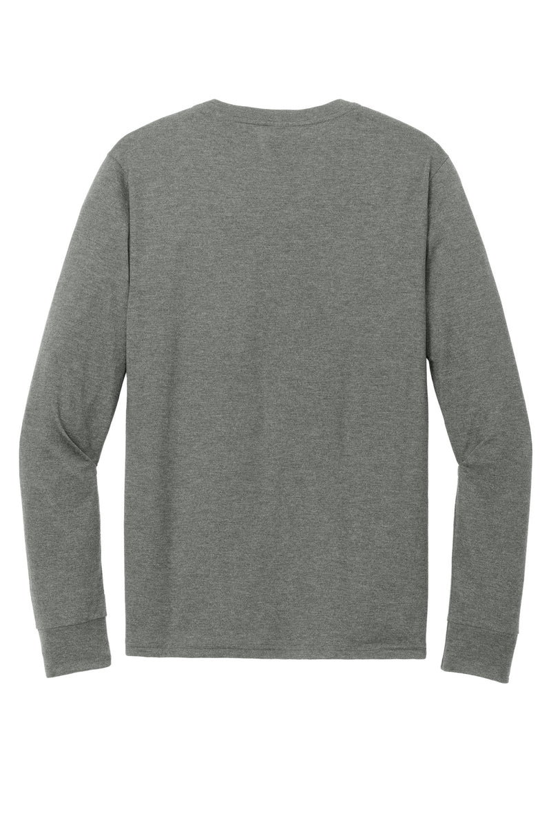 District Perfect Tri Long Sleeve Henley - Heathered Charcoal