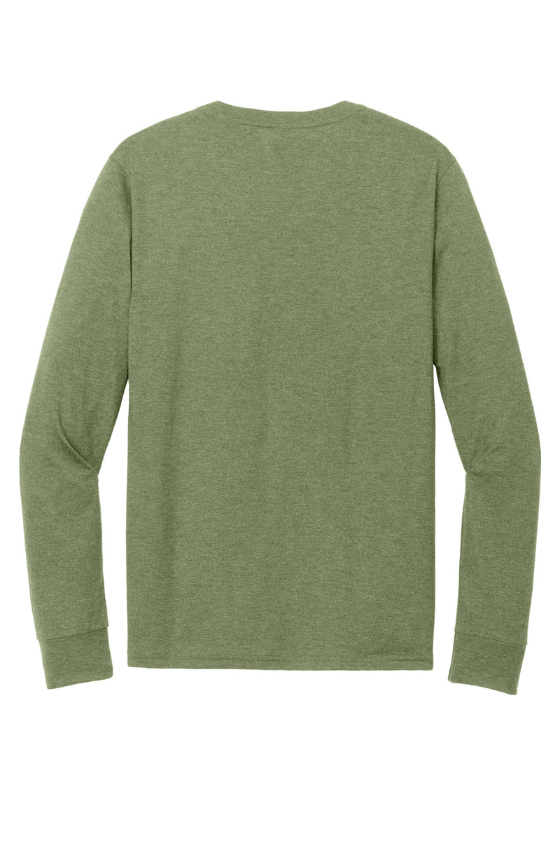 District Perfect Tri Long Sleeve Henley - Military Green Frost