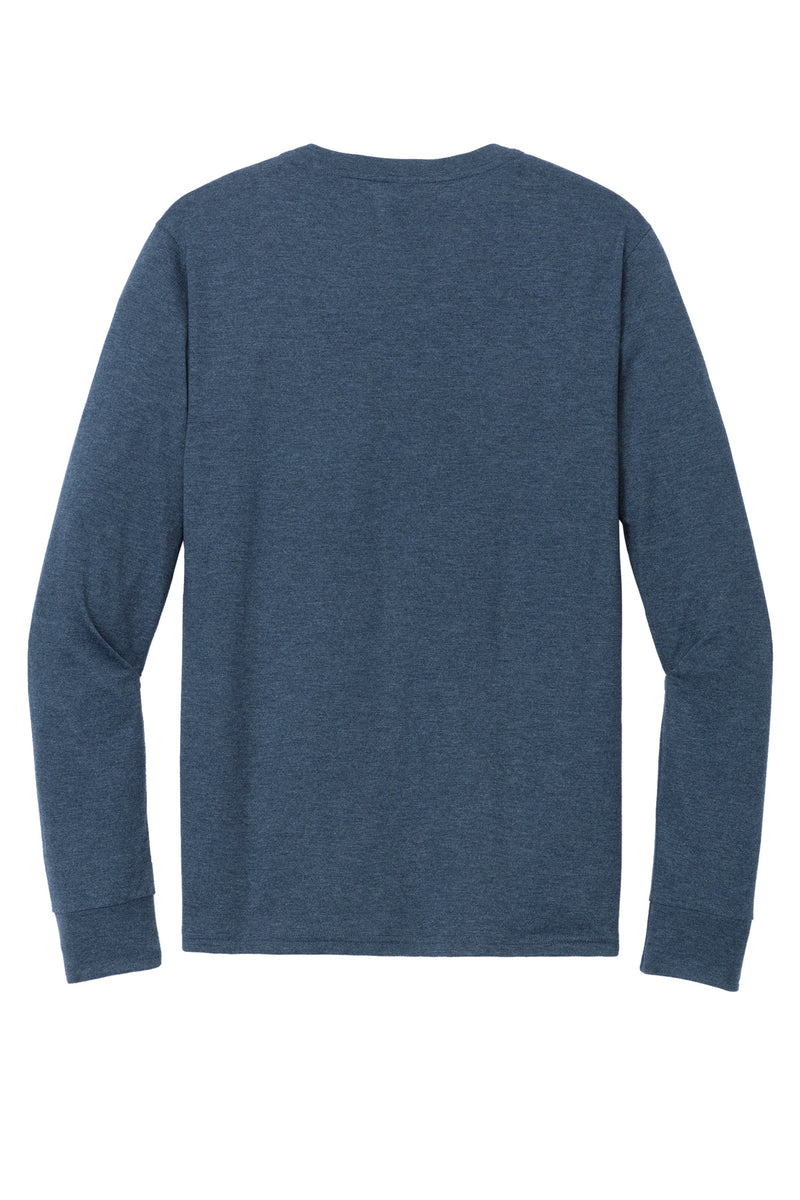 District Perfect Tri Long Sleeve Henley - Navy Frost