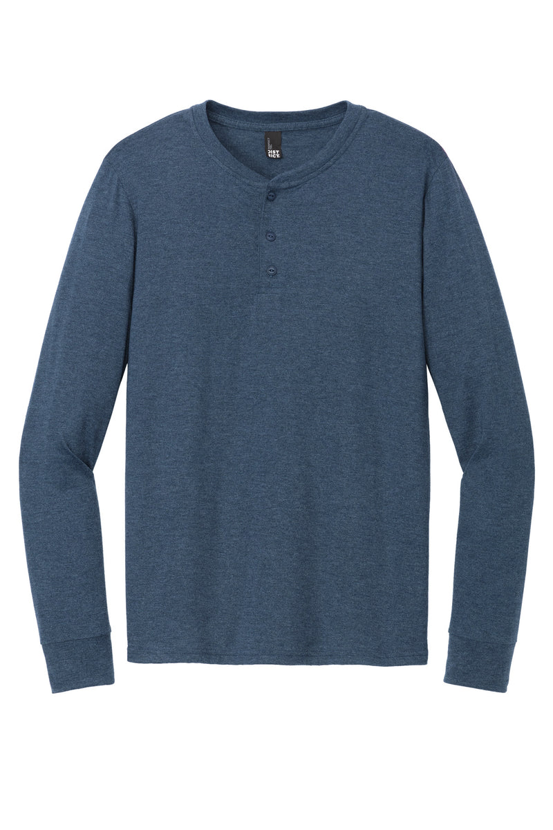 District Perfect Tri Long Sleeve Henley - Navy Frost
