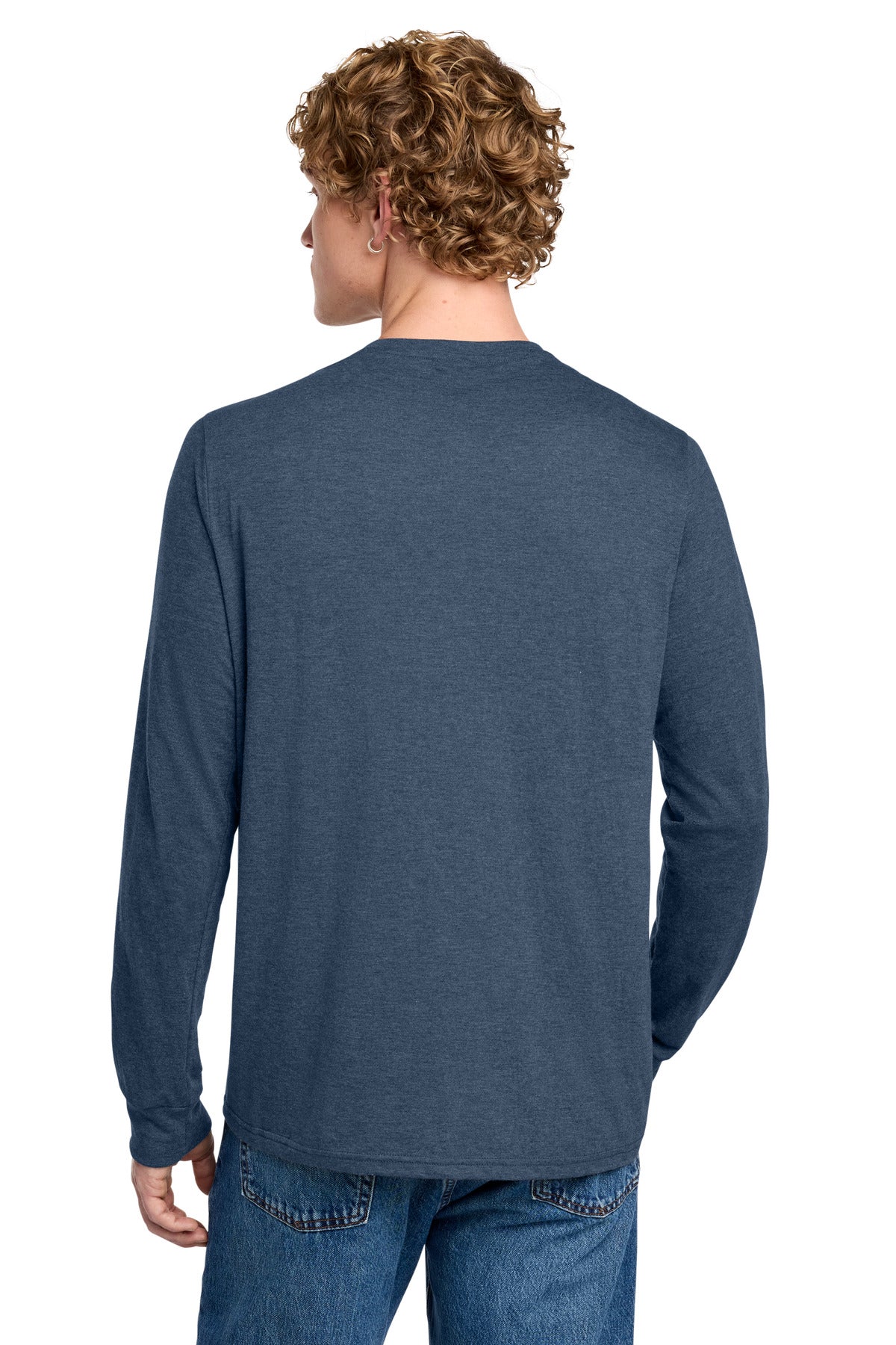District Perfect Tri Long Sleeve Henley - Navy Frost