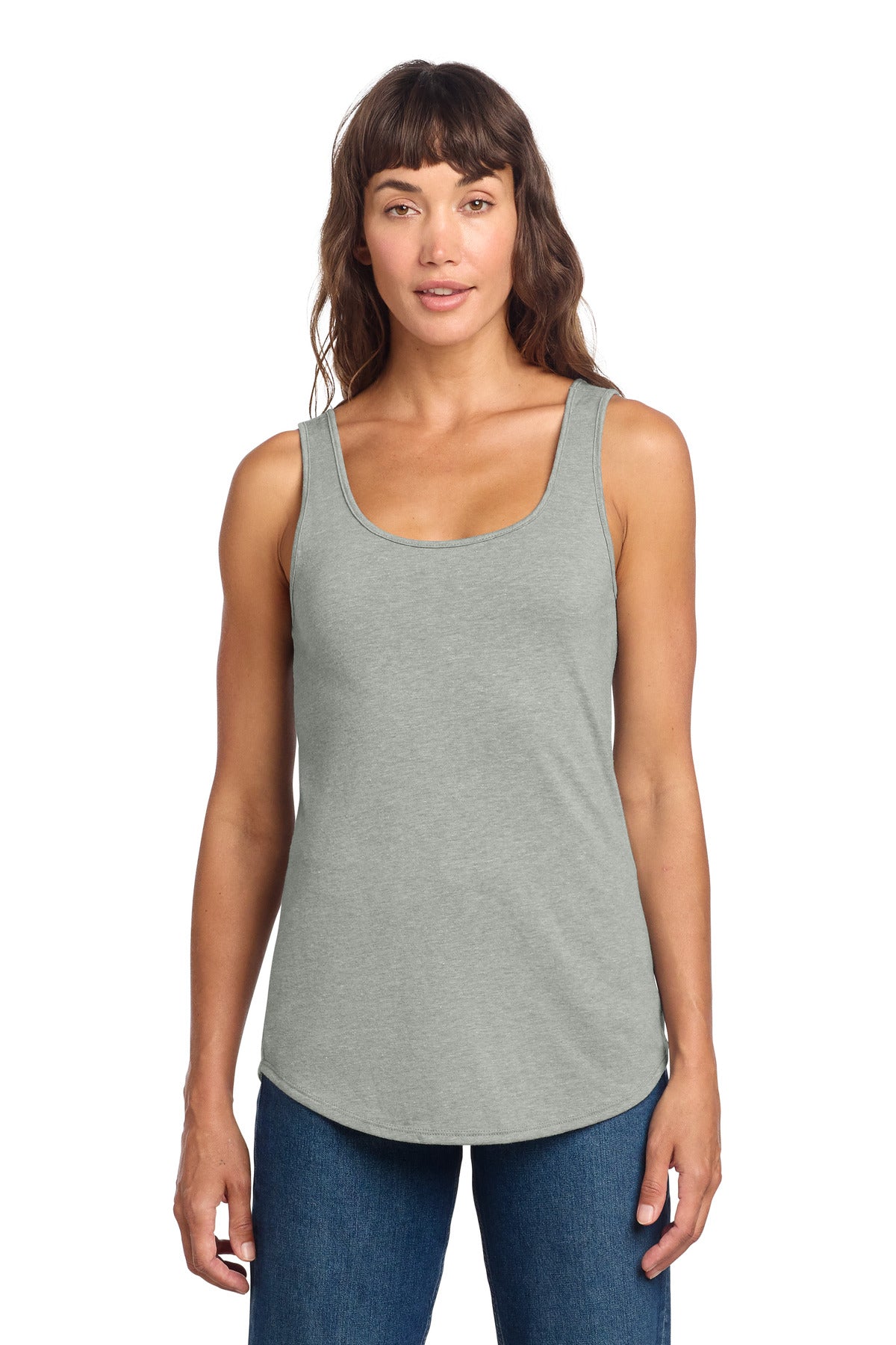 District Women's Perfect Tri Relaxed Tank - Heathered Grey