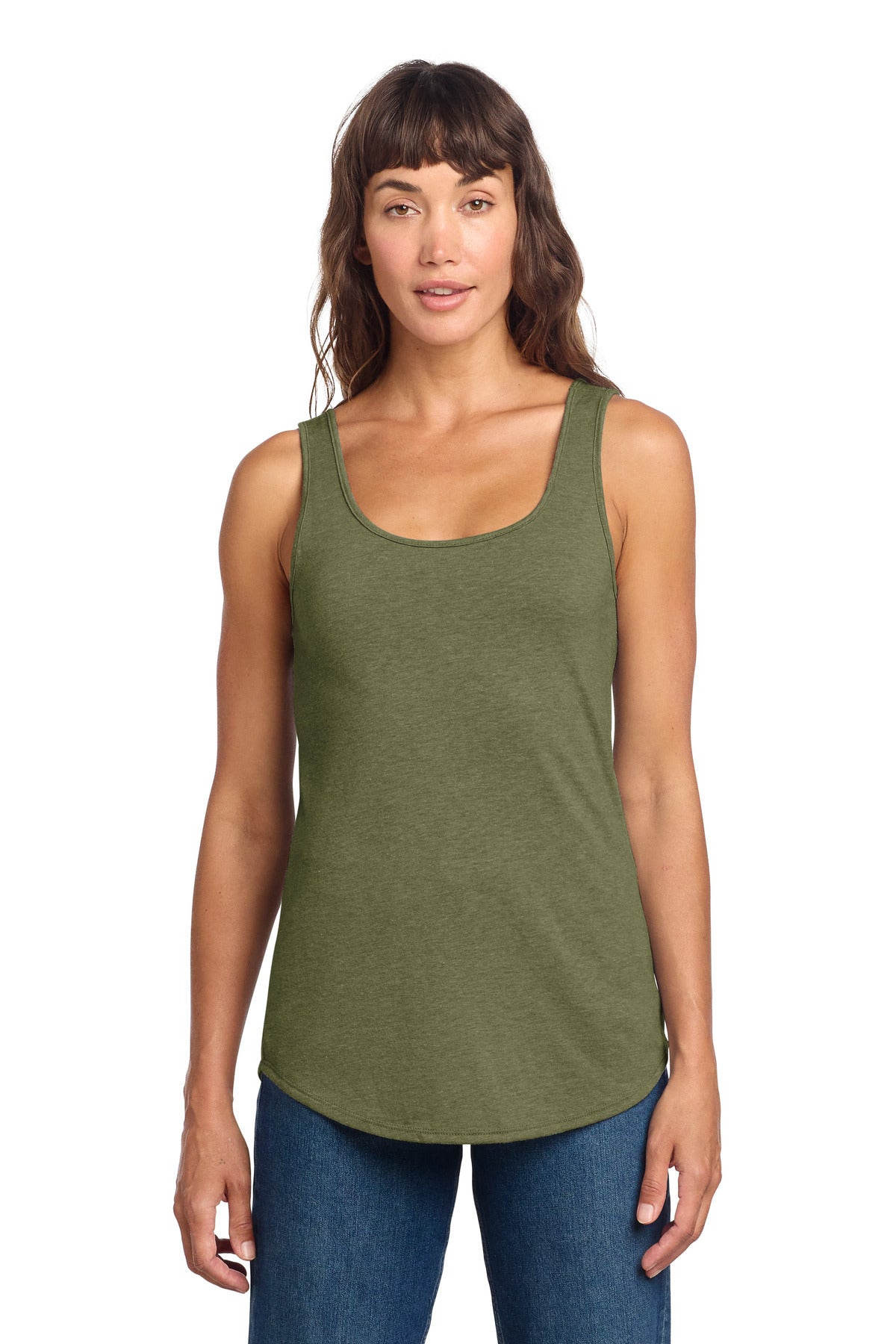 District Women's Perfect Tri Relaxed Tank - Military Green Frost