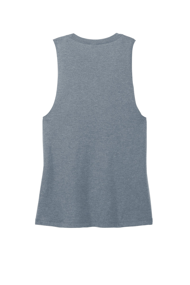 District Women's Perfect Tri Muscle Tank - Flint Blue Heather