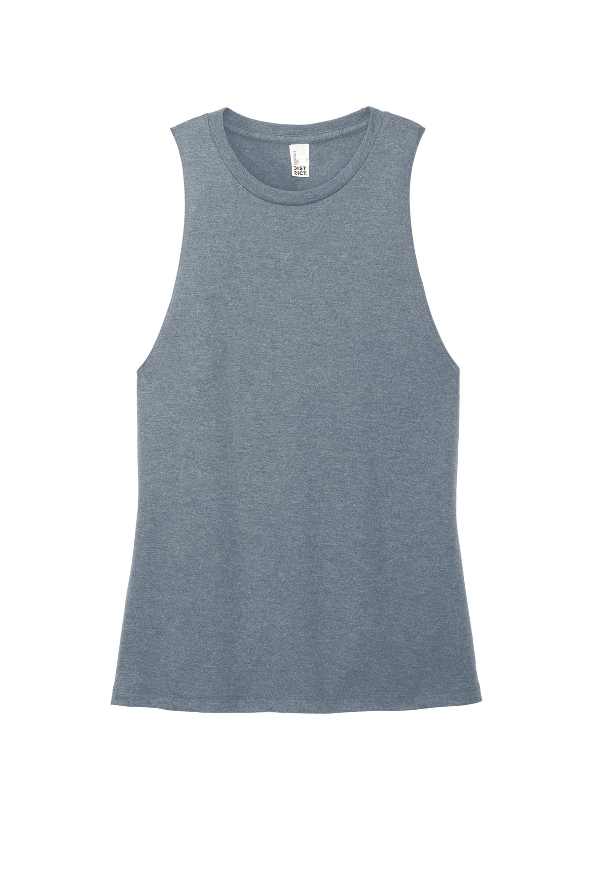 District Women's Perfect Tri Muscle Tank - Flint Blue Heather