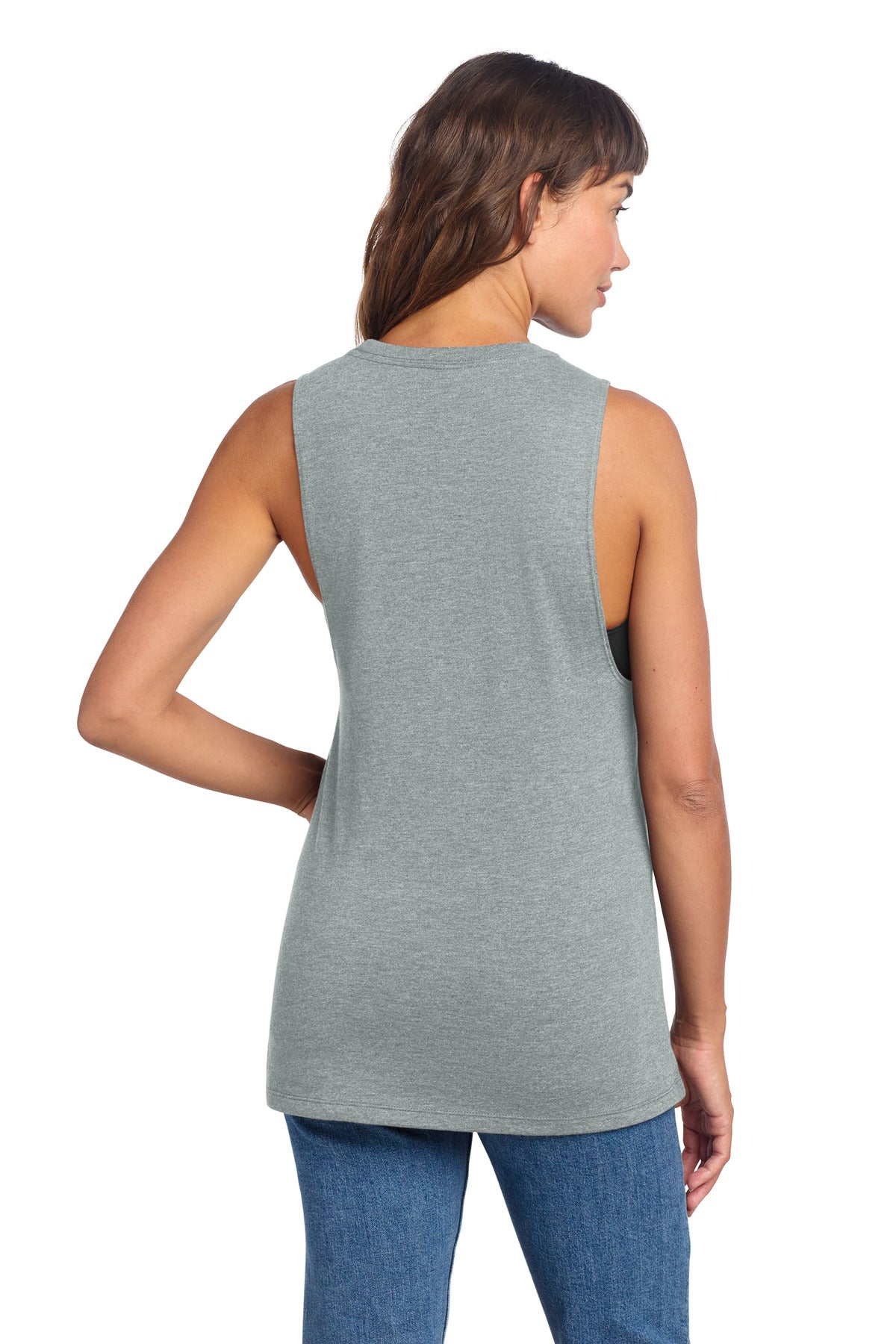 District Women's Perfect Tri Muscle Tank - Heathered Grey