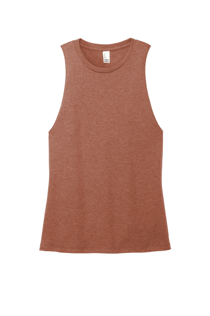 District Women's Perfect Tri Muscle Tank - Heathered Russet