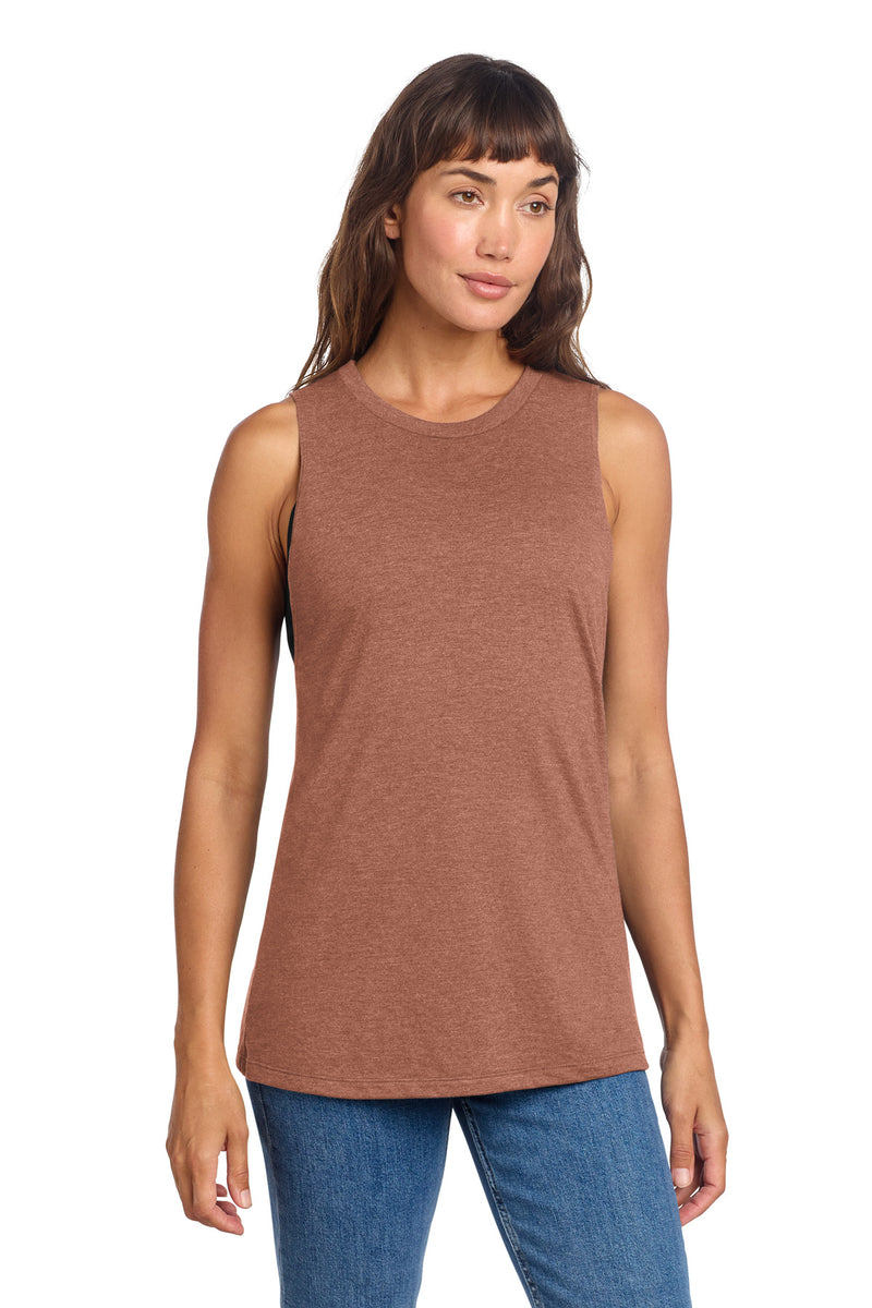 District Women's Perfect Tri Muscle Tank - Heathered Russet