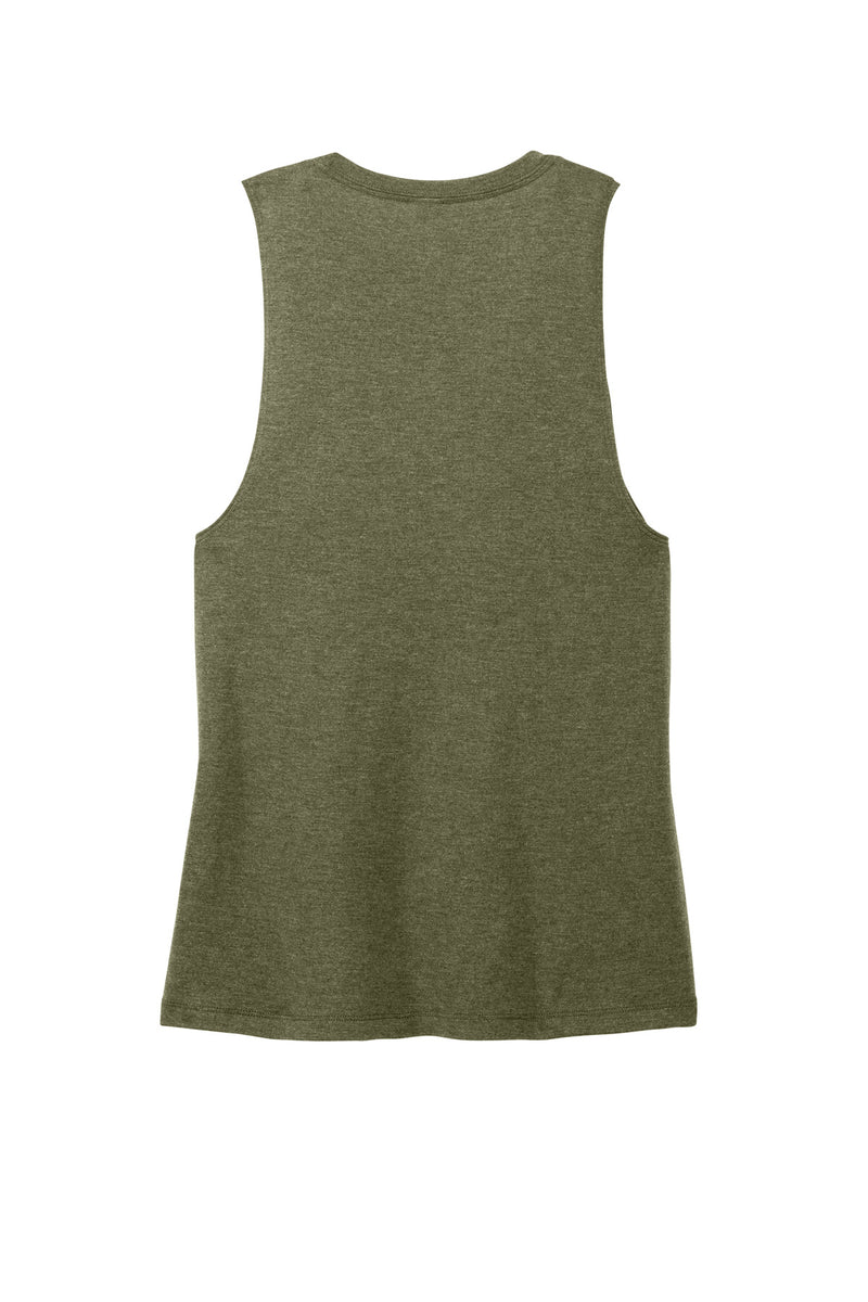 District Women's Perfect Tri Muscle Tank - Military Green Frost