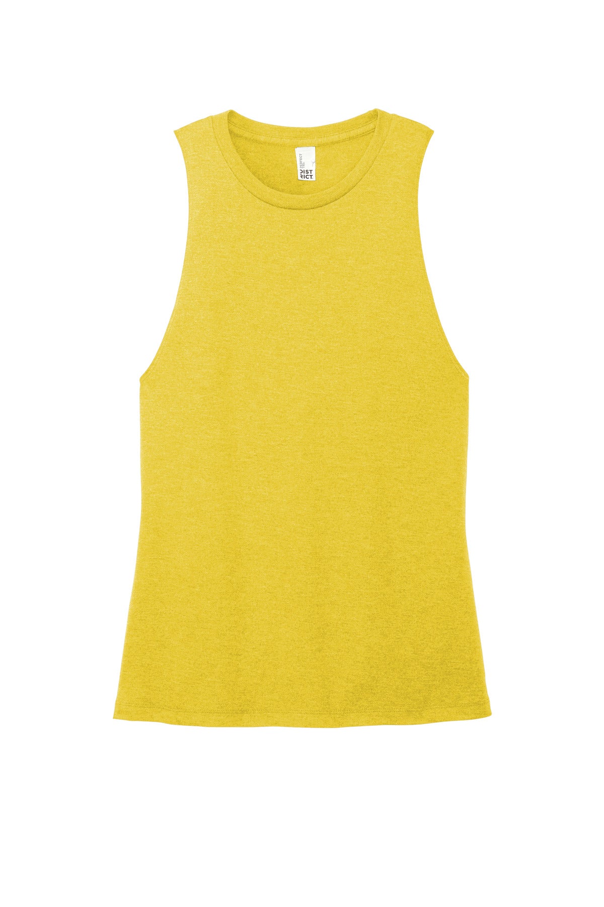 District Women's Perfect Tri Muscle Tank - Ochre Yellow Heather