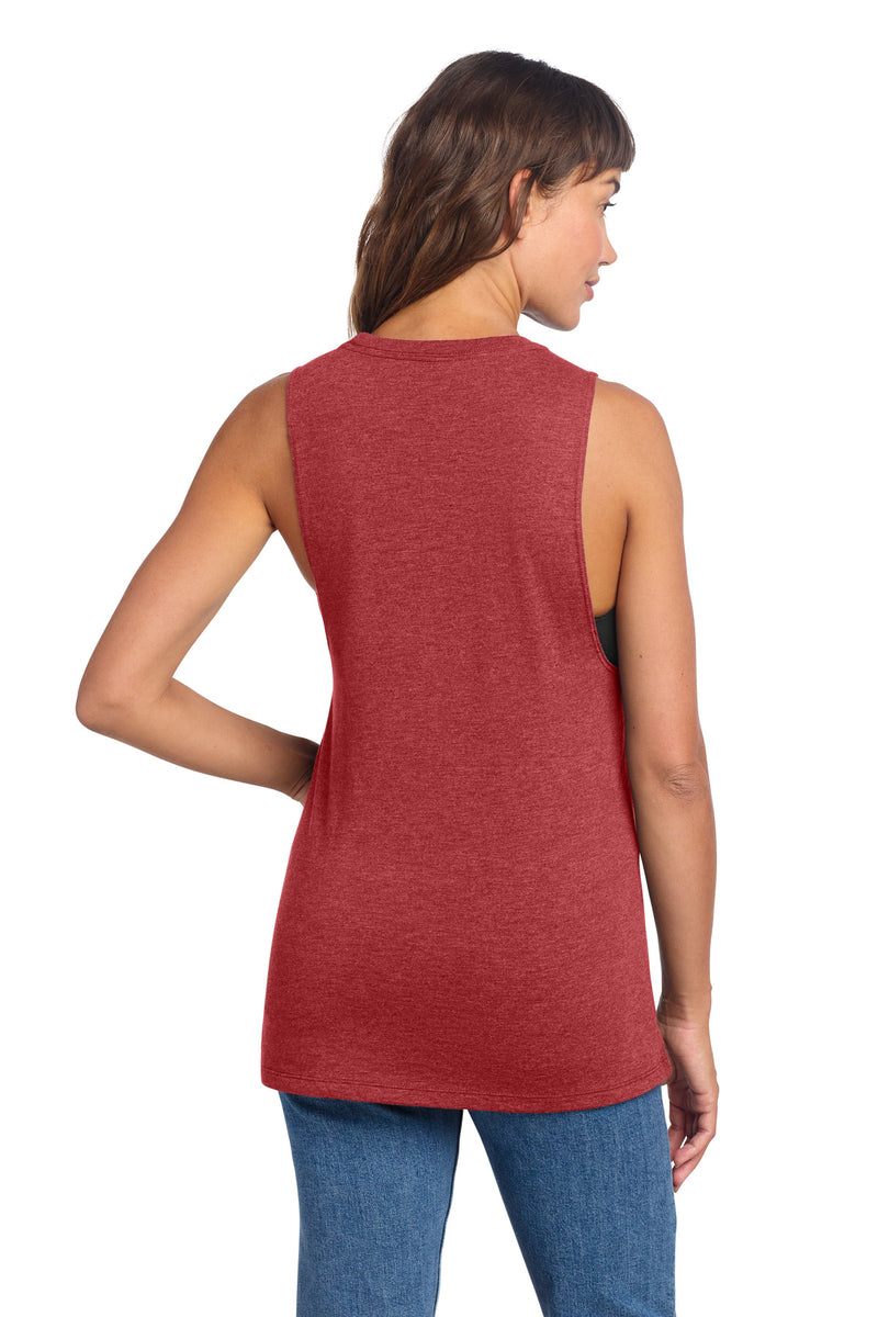 District Women's Perfect Tri Muscle Tank - Red Frost