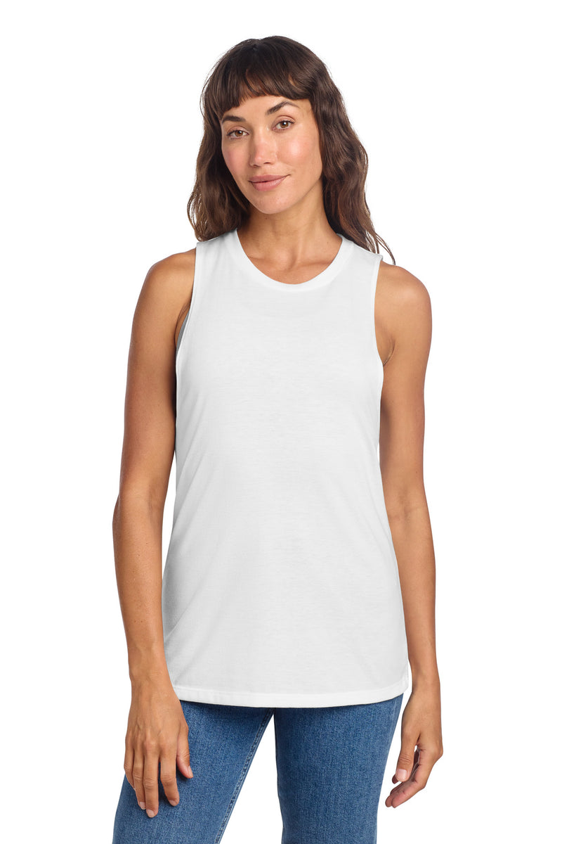 District Women's Perfect Tri Muscle Tank - White