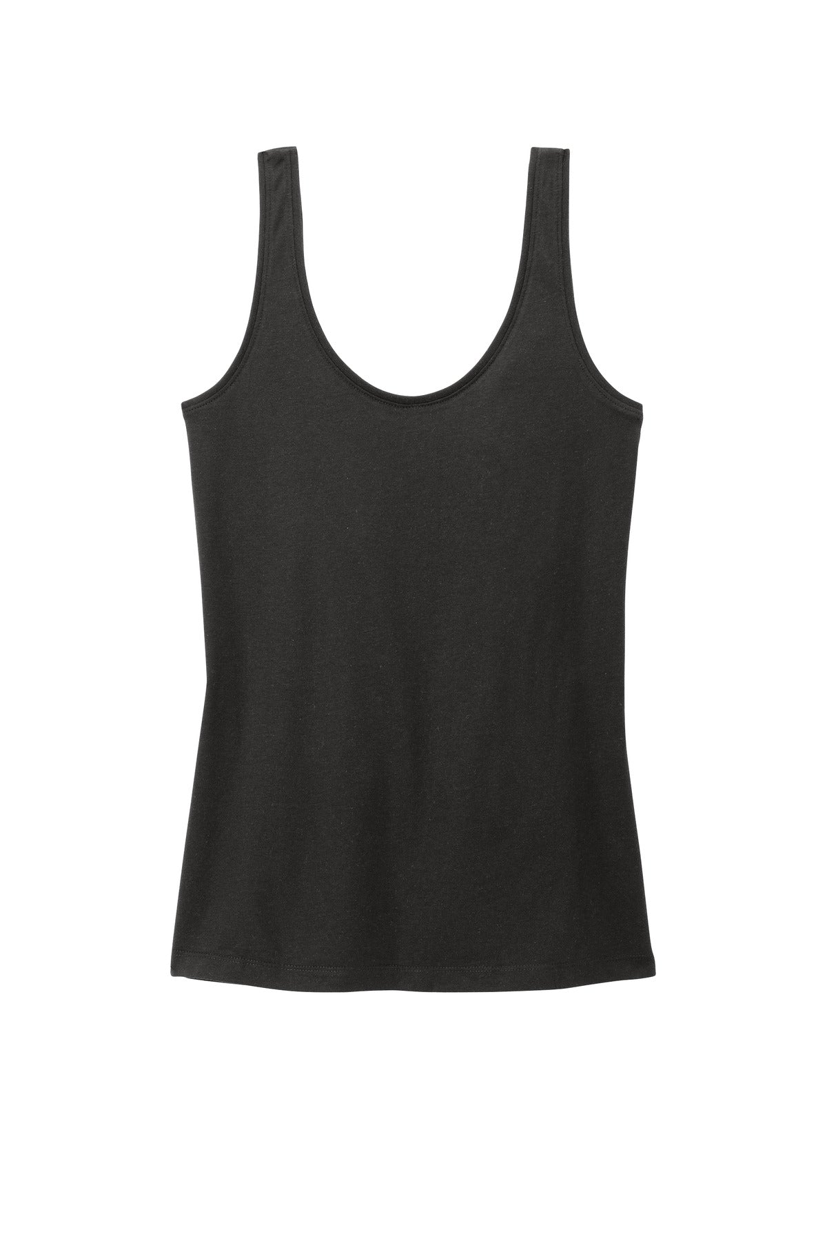 District Women's Perfect Blend CVC V-Neck Tank - Black