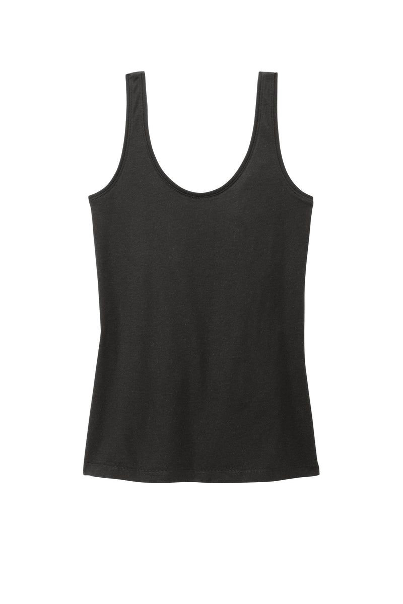 District Women's Perfect Blend CVC V-Neck Tank - Black