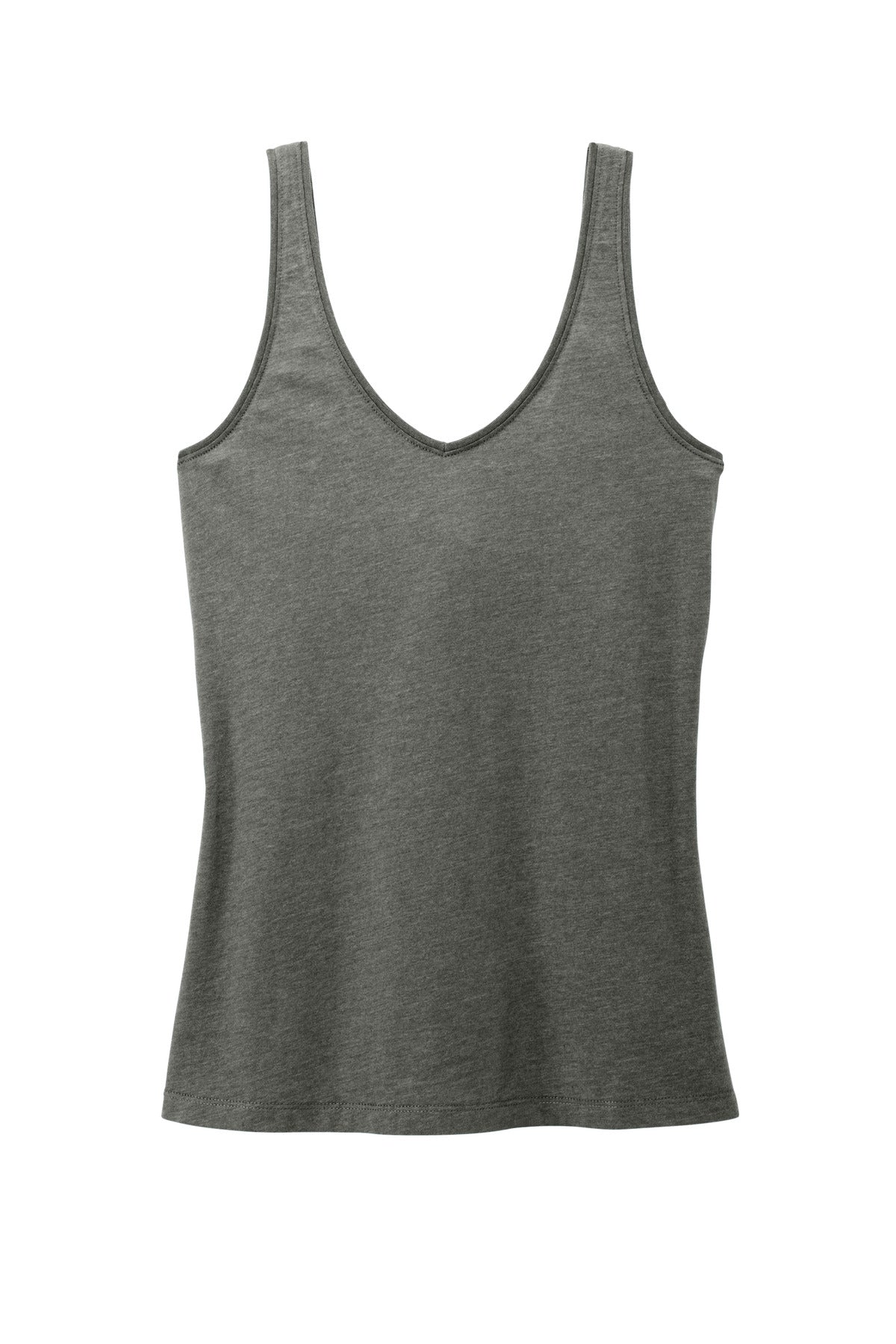 District Women's Perfect Blend CVC V-Neck Tank - Heathered Charcoal
