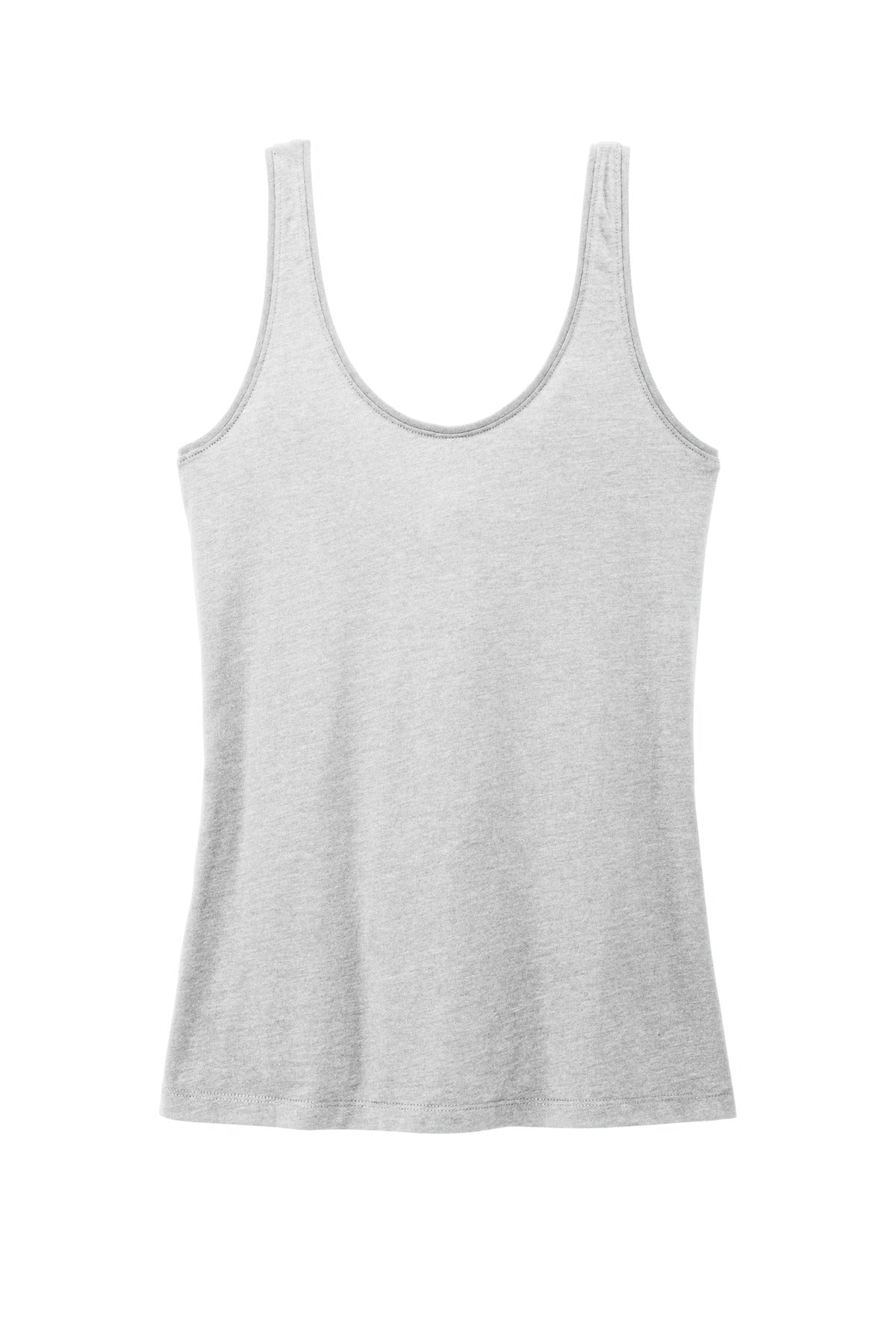 District Women's Perfect Blend CVC V-Neck Tank - Light Heather Grey