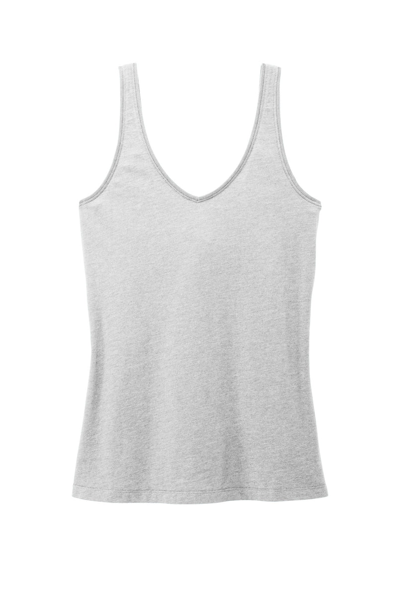 District Women's Perfect Blend CVC V-Neck Tank - Light Heather Grey