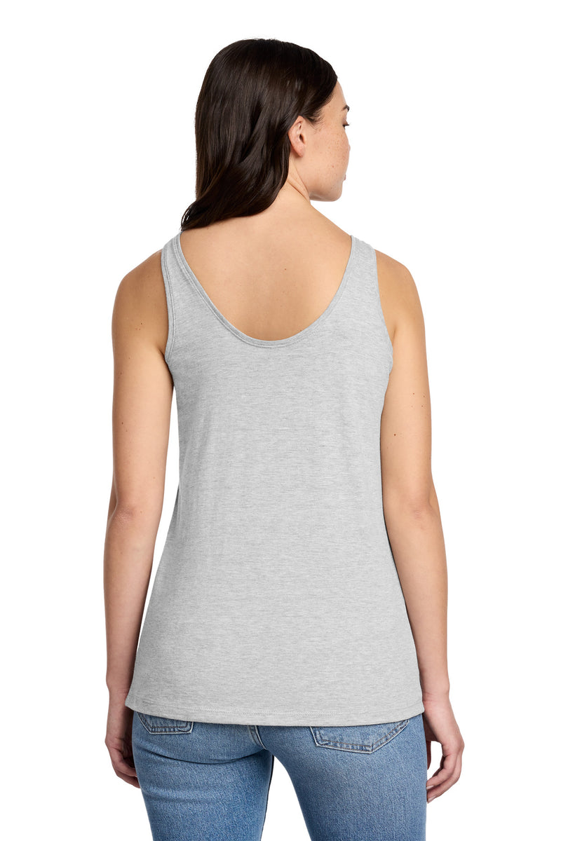 District Women's Perfect Blend CVC V-Neck Tank - Light Heather Grey