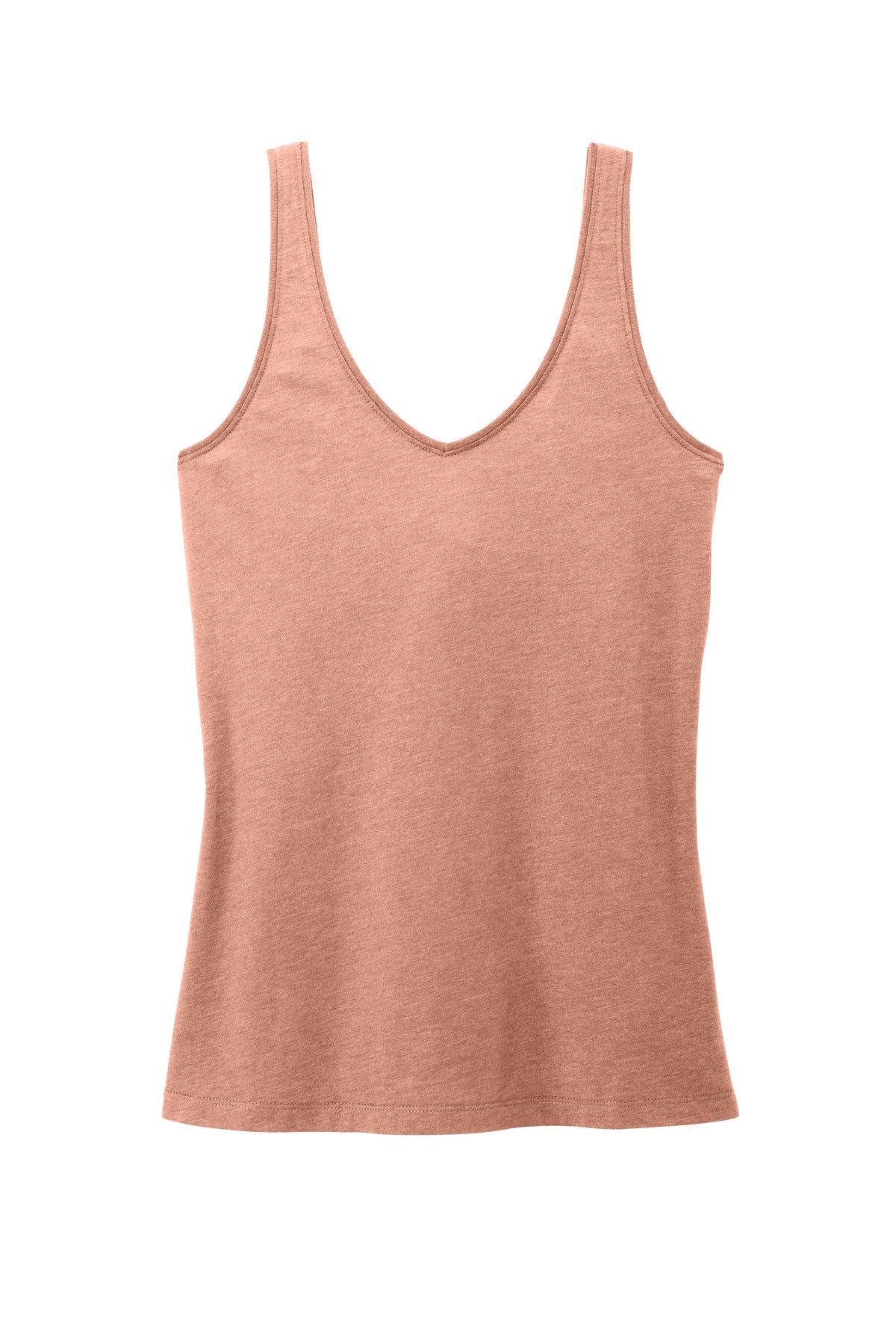 District Women's Perfect Blend CVC V-Neck Tank - Nostalgia Rose Heather
