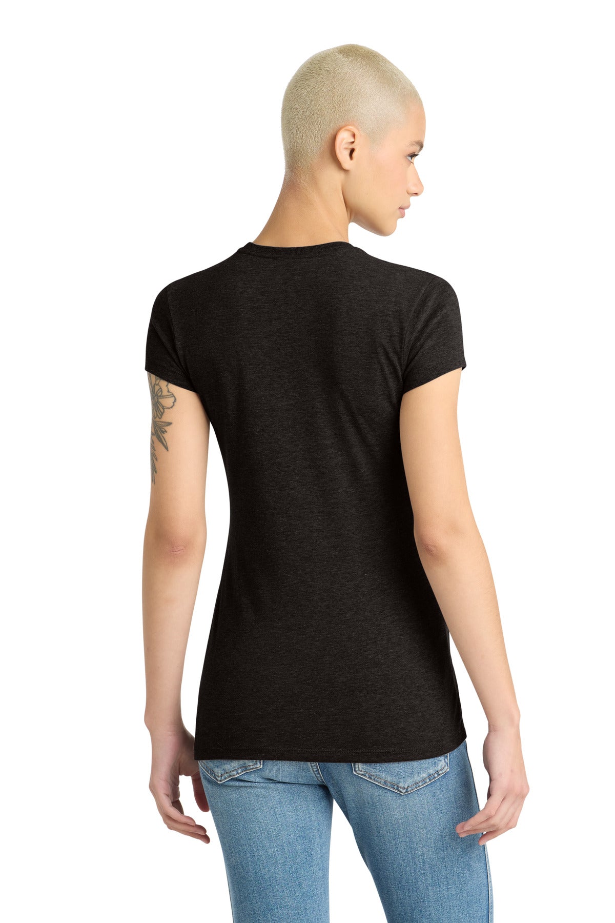 District  Women's Fitted Perfect Tri  Tee - Black Frost