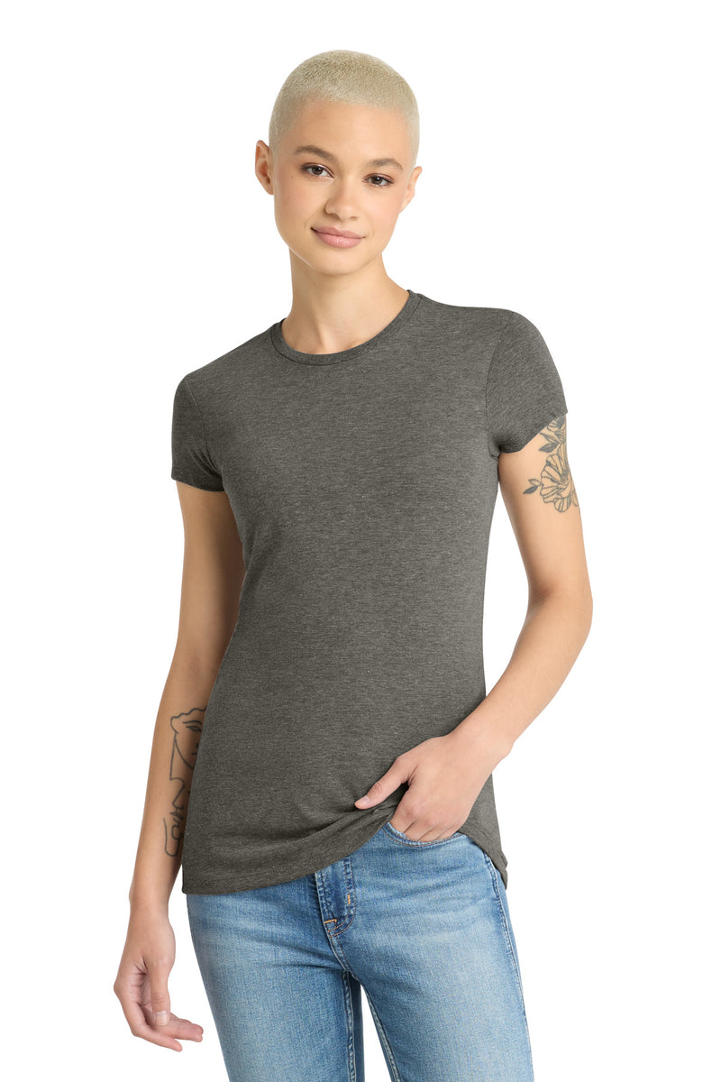 District  Women's Fitted Perfect Tri  Tee - Grey Frost