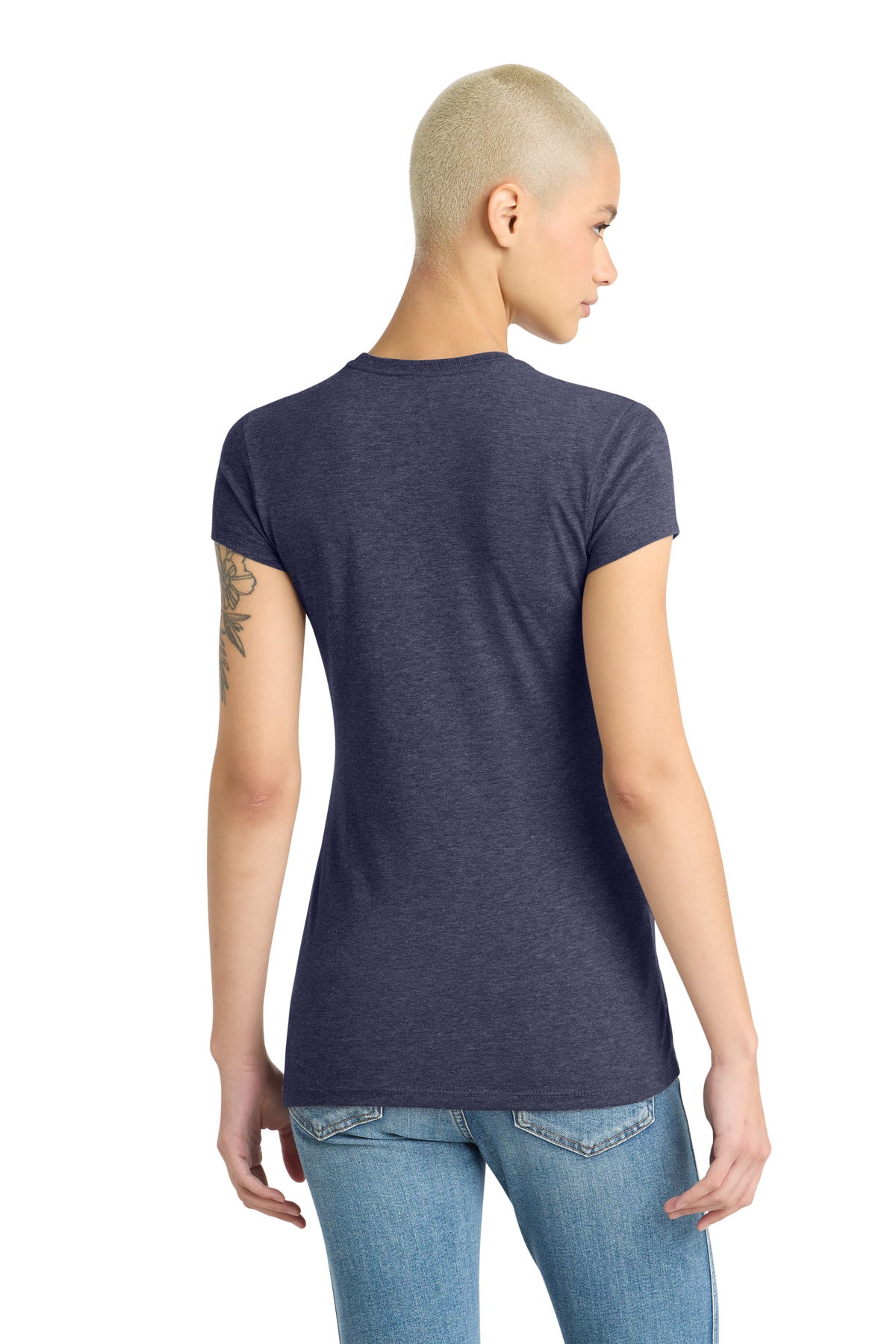 District  Women's Fitted Perfect Tri  Tee - Navy Frost