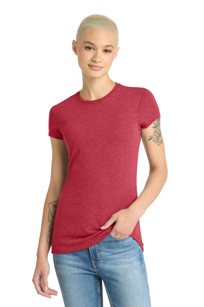 District  Women's Fitted Perfect Tri  Tee - Red Frost