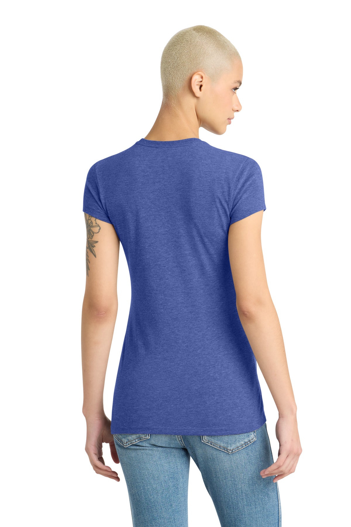 District  Women's Fitted Perfect Tri  Tee - Royal Frost