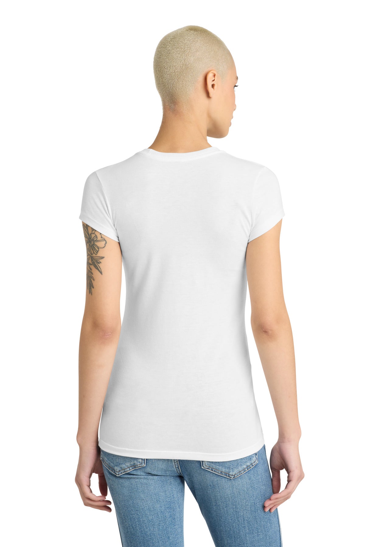 District  Women's Fitted Perfect Tri  Tee - White
