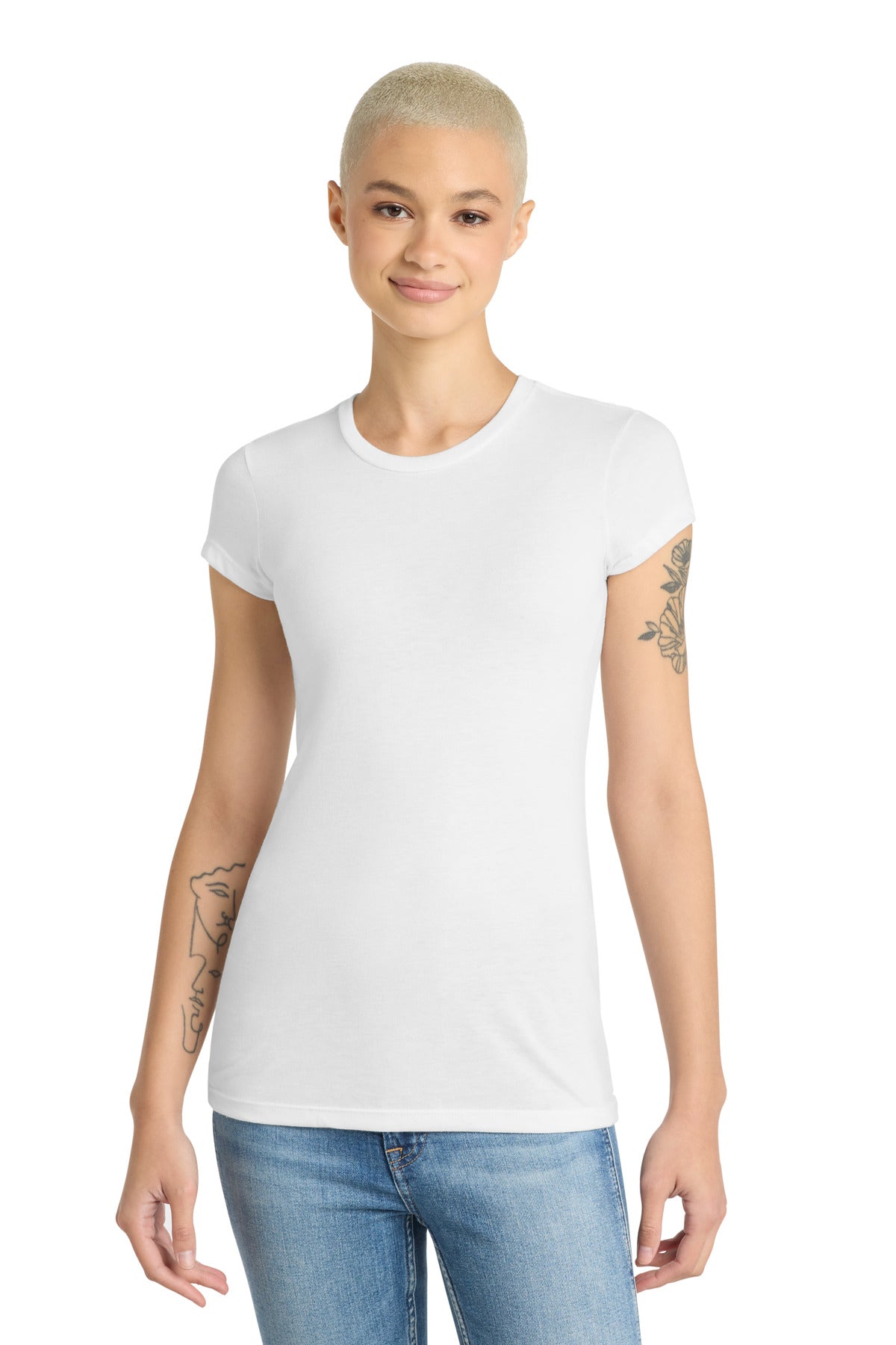 District  Women's Fitted Perfect Tri  Tee - White